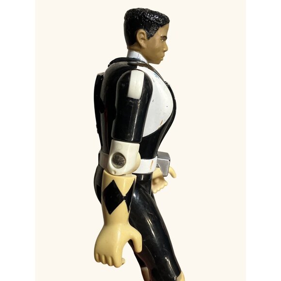 Bandai Mighty Morphin Power Rangers Black Ranger Action Figure Flip Head 1993 - Picture 7 of 11